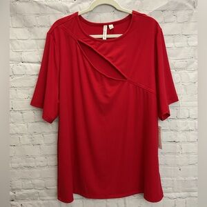 Red Short Sleeve Top (TO34)